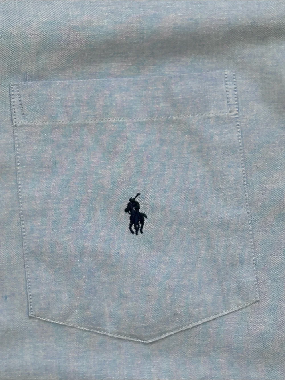 Vintage Men’s Polo Ralph Lauren Button Down Shirt Light Blue 100% Cotton